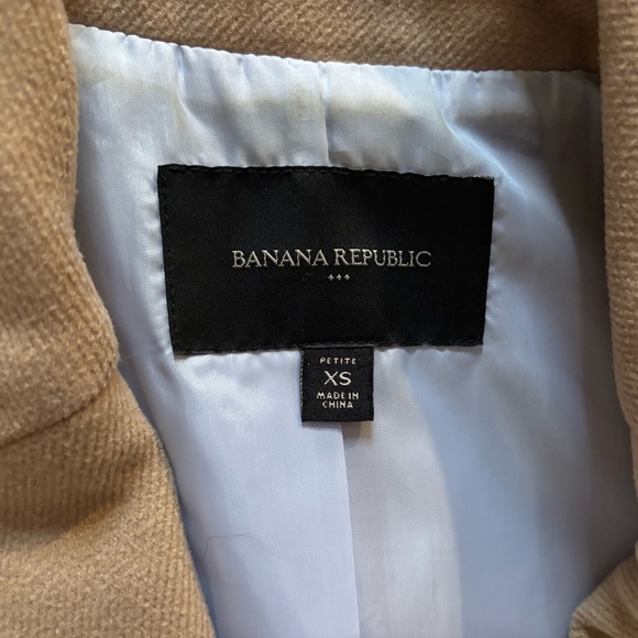 Banana Republic Tan Pea Coat Timeless Silhouette - Picture 4 of 4